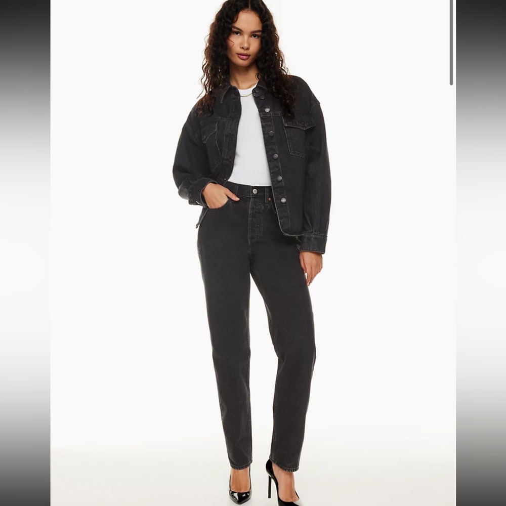 Denim Forum The '90s Boyfriend High Rise Tapered 30L size 27